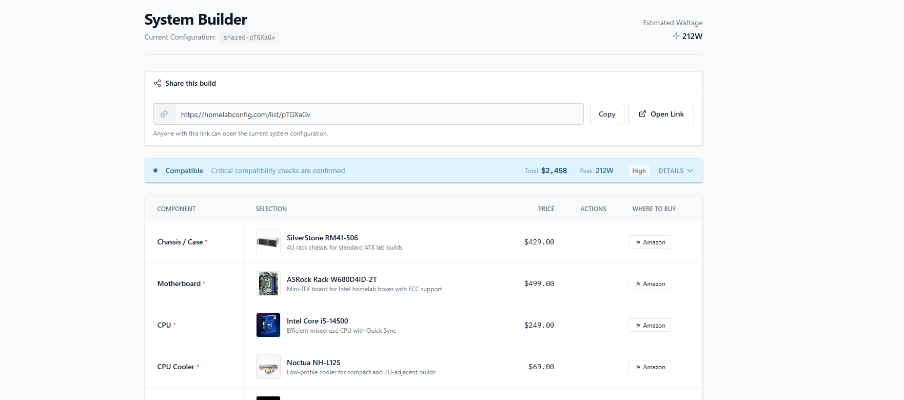 LabArchitect System Builder Interface